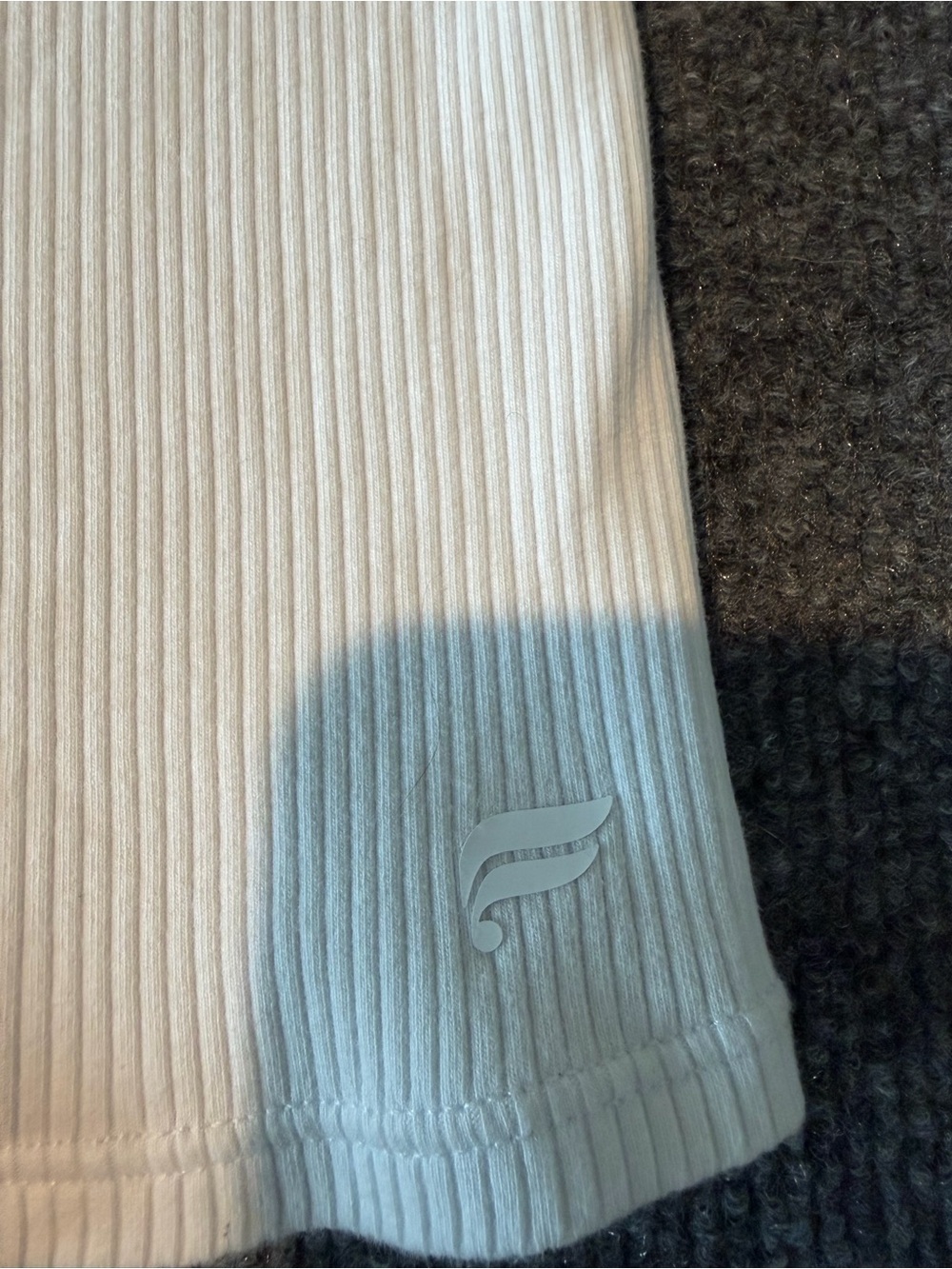 Fabletics White Ribbed Square-Neck Tank - Picture 4 of 4